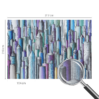 Non-woven fototapet med motiv af byens skyskrabere