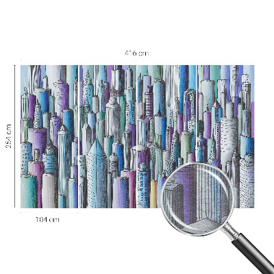 Non-woven fototapet med motiv af byens skyskrabere