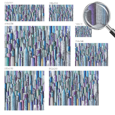 Non-woven fototapet med motiv af byens skyskrabere
