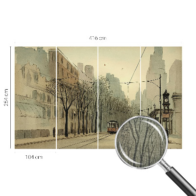 Fototapet soveværelse Byens symmetri