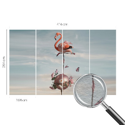 Fototapet stue Elegant flamingo