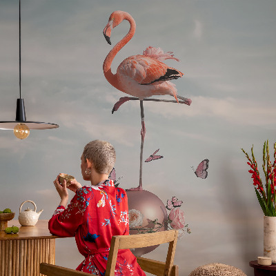 Fototapet stue Elegant flamingo