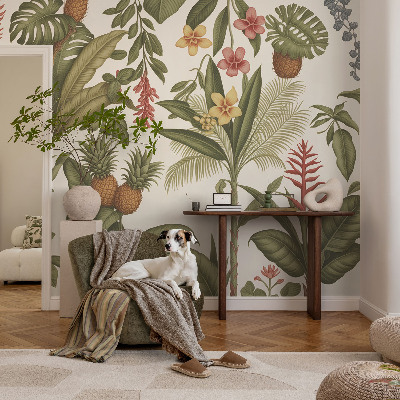 Fototapet børneværelse med eksotisk naturmotiv