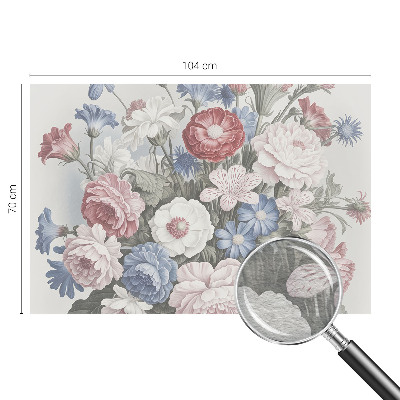 Fotovæg soveværelse Farverig buket