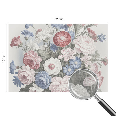 Fotovæg soveværelse Farverig buket