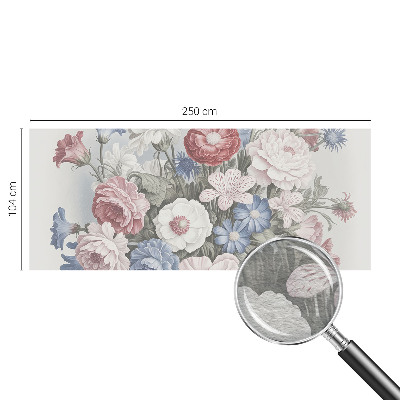 Fotovæg soveværelse Farverig buket