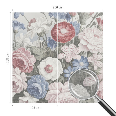 Fotovæg soveværelse Farverig buket