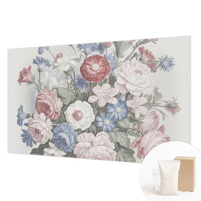 Fotovæg soveværelse Farverig buket