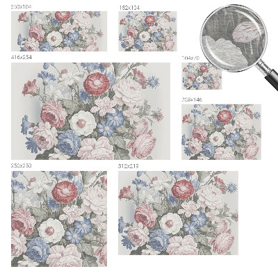 Fotovæg soveværelse Farverig buket