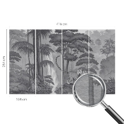 Fototapet efter mål med motiv af tropisk jungle