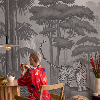 Fototapet efter mål med motiv af tropisk jungle