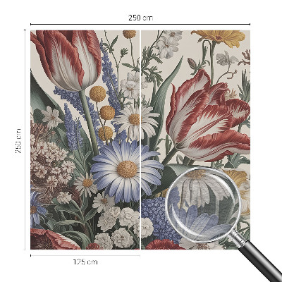 Høj kvalitet fototapet Blomsterbuket