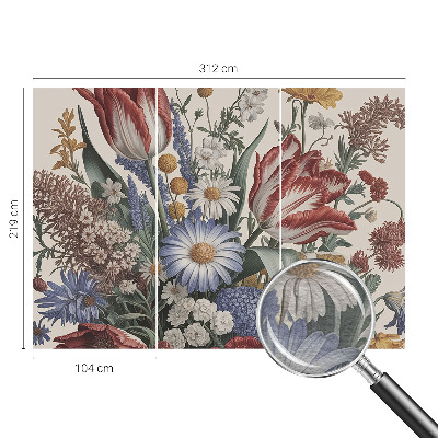Høj kvalitet fototapet med motiv af en blomsterbuket