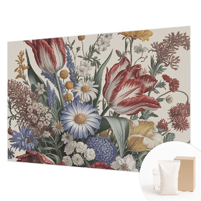Høj kvalitet fototapet med motiv af en blomsterbuket