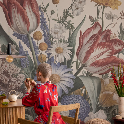 Høj kvalitet fototapet Blomsterbuket