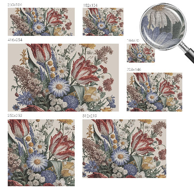 Høj kvalitet fototapet Blomsterbuket