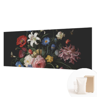 Fototapet med blomstermotiv og insekter