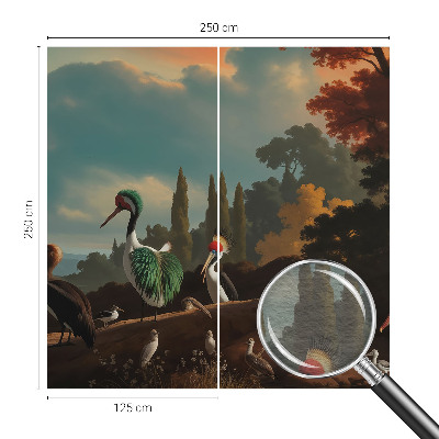 Non-woven fototapet med malerisk motiv af fugle