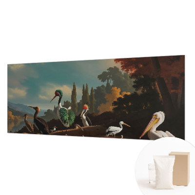 Non-woven fototapet med malerisk motiv af fugle