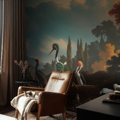 Non-woven fototapet Maleriske fugle