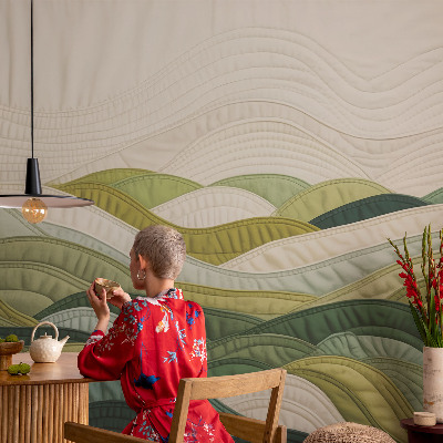 Væg tapet med designet ''Fabric Hills''