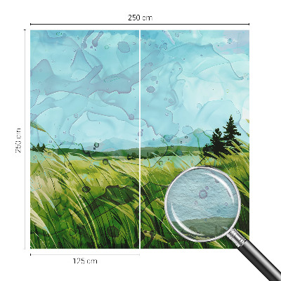 Fototapet stue Grønne landskaber