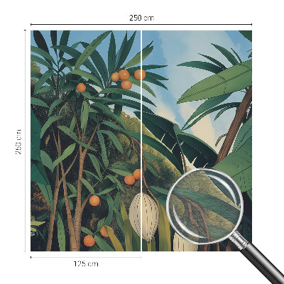 Fotovæg stue Tropisk jungle