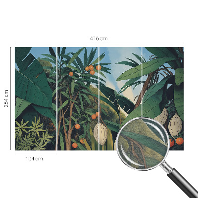 Fotovæg stue Tropisk jungle