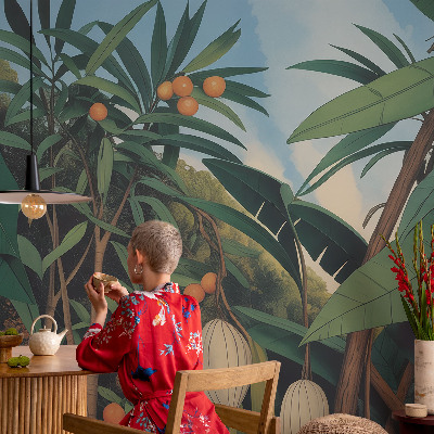 Fotovæg stue Tropisk jungle