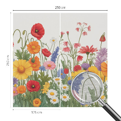 Fotovæg soveværelse Blomstereng