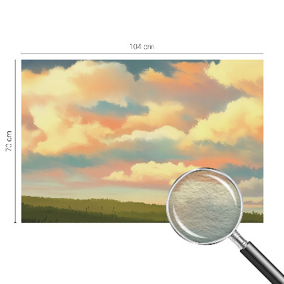3D fototapet med motiv af himmel og skyer