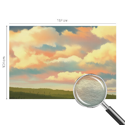 3D fototapet med motiv af himmel og skyer