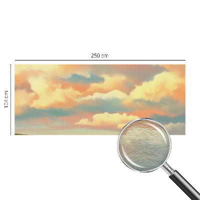 3D fototapet med motiv af himmel og skyer