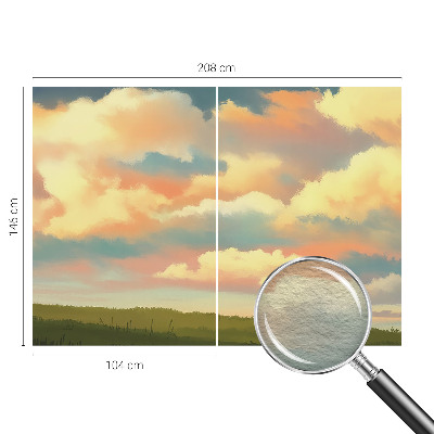 3D fototapet med motiv af himmel og skyer