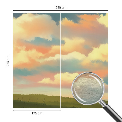 3D fototapet med motiv af himmel og skyer