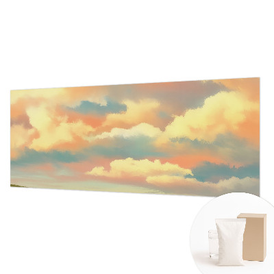 3D fototapet med motiv af himmel og skyer