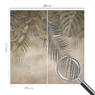 Modern fototapet med tropiske blade