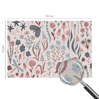 Fototapet på mål Blomster insekter