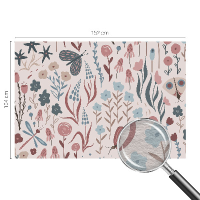 Fototapet på mål Blomster insekter