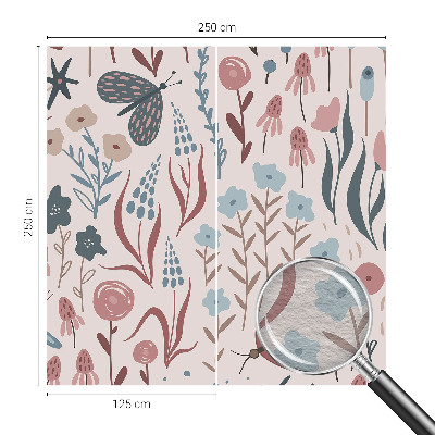 Fototapet på mål Blomster insekter