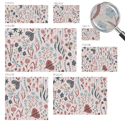 Fototapet på mål Blomster insekter