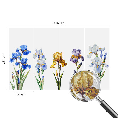 Vlies fototapet med motiv af irisblomster