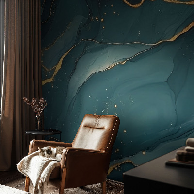 Fotostat Mørkeblå abstraktion