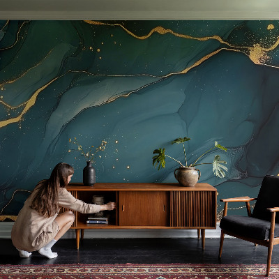 Fotostat Mørkeblå abstraktion