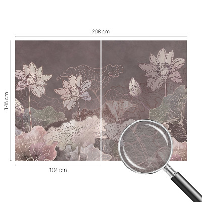 Fotovæg med fredelige botaniske motiver