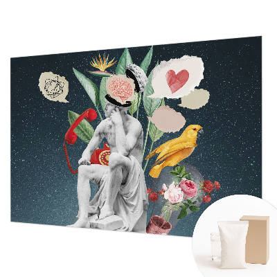 Væg tapet med surrealistisk kunst