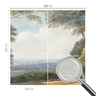 Fototapet soveværelse Skovklædt landskab