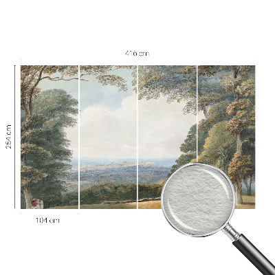 Fototapet soveværelse Skovklædt landskab