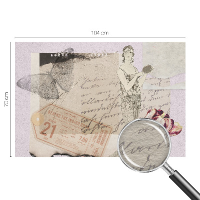 Fototapet børneværelse i nostalgisk collage-design