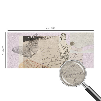 Fototapet børneværelse i nostalgisk collage-design